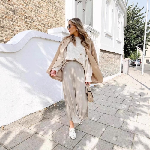 Women's Casual Oversized Coarse Knit Sweater Solid Color Round Neck Long Sleeve Pullover With Button Detail Soft Polyester Knitwear For Spring Autumn Winter