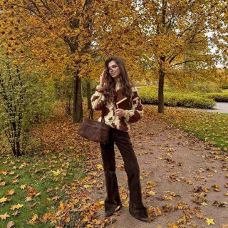 Women's Vintage Color-block Chunky Knit Sweater Oversized Loose Long Sleeve Pullover Autumn Winter Warm Knitted Tops For Daily Travel