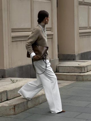 Women's Mock Neck Knit Sweater Long Sleeve Cotton Blend Pullover Casual Streetwear Soft Jumper Top Elegant Solid Color Minimalist Autumn Winter Wear