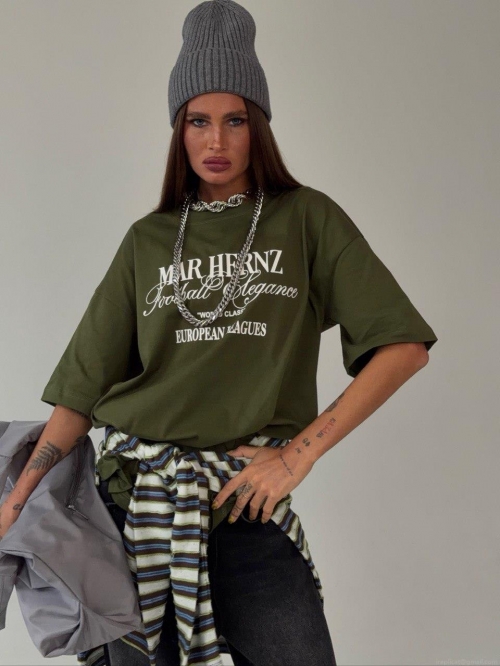 Women's Oversized Cotton Short Sleeve T-Shirt Loose Fit Round Neck Letter Print Top American Streetwear Summer Casual Graphic Tee