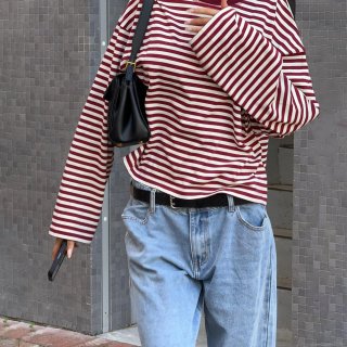 Women Striped Long Sleeve T-Shirt Casual Color Block Crew Neck Oversized Pullover Top Streetwear Fashion Lightweight Summer Tee For Women