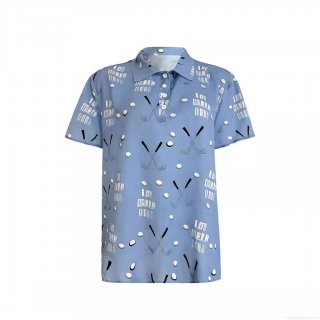Women's Polo Shirt Short Sleeve Lapel Collar Polyester Spandex Golf Print Top Casual Sporty T-Shirt Breathable Button Up Golfing Apparel For Ladies