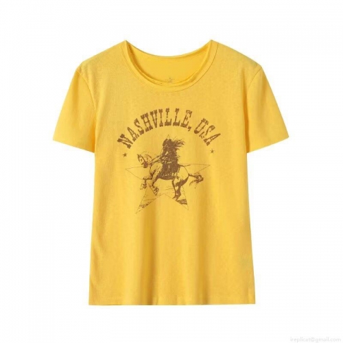 Women's American Retro Nashville USA Cowboy Graphic Print T-Shirt Loose Fit Round Neck Short Sleeve Casual Polyester Spandex Blend Summer Top