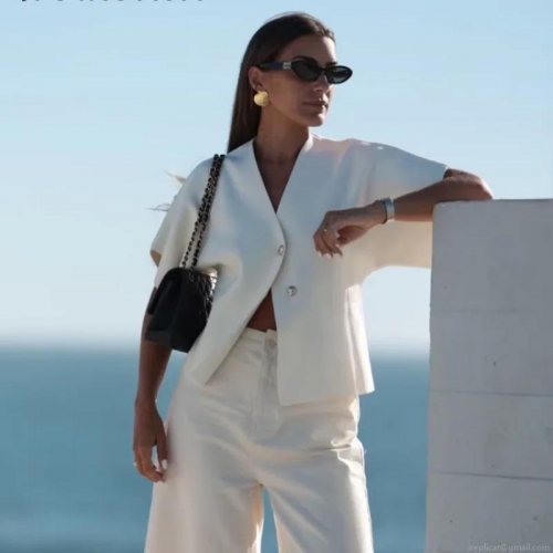 Women Sexy V-Neck Short Sleeve Cardigan Top Polyester Ice Linen Blend Button Down Casual Summer T-Shirt Slim Fit Blouse Daily Wear