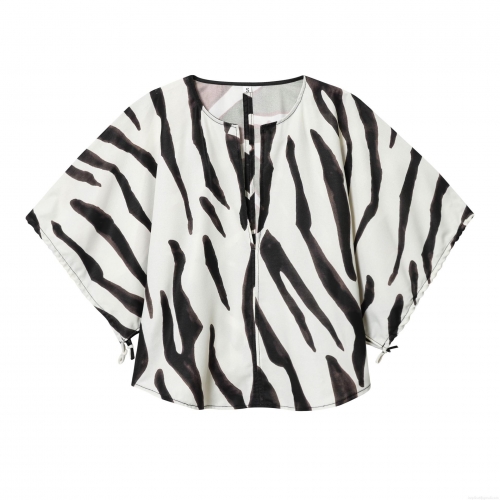 Women's Zebra Print T-Shirt Loose Fit Short Sleeve Batwing Top Casual Western Style Streetwear Polyester Comfortable Clothing