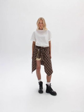 Women's Casual Cotton Blend Rhinestone T-Shirt Oversized Loose Short Sleeve Round Neck Graphic Tee With Cross Too Much Lettering For Summer Streetwear