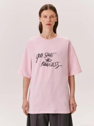 Women's Oversized Cotton Letter Graphic T-Shirt Loose Casual Short Sleeve Round Neck Streetwear Summer Daily Top Soft Breathable Fashion Tee