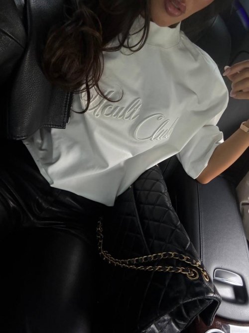 Women's Streetwear Cotton T-Shirt 3D Letter Embroidery Round Neck Short Sleeve Loose Fit Casual Summer Top Health Club Style Ladies Tee