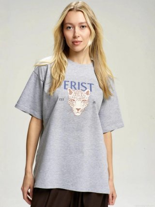 Women's Casual Cotton Graphic T-Shirt American Vintage Leopard Print Short Sleeve Loose Fit Crew Neck Summer Tee Top