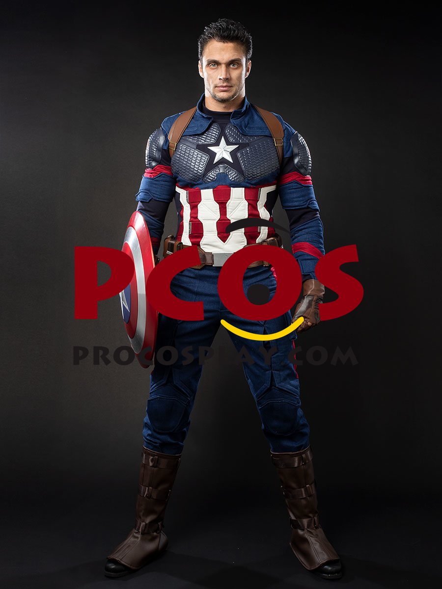 Endgame Captain America Steve Rogers Cosplay Costume mp004310