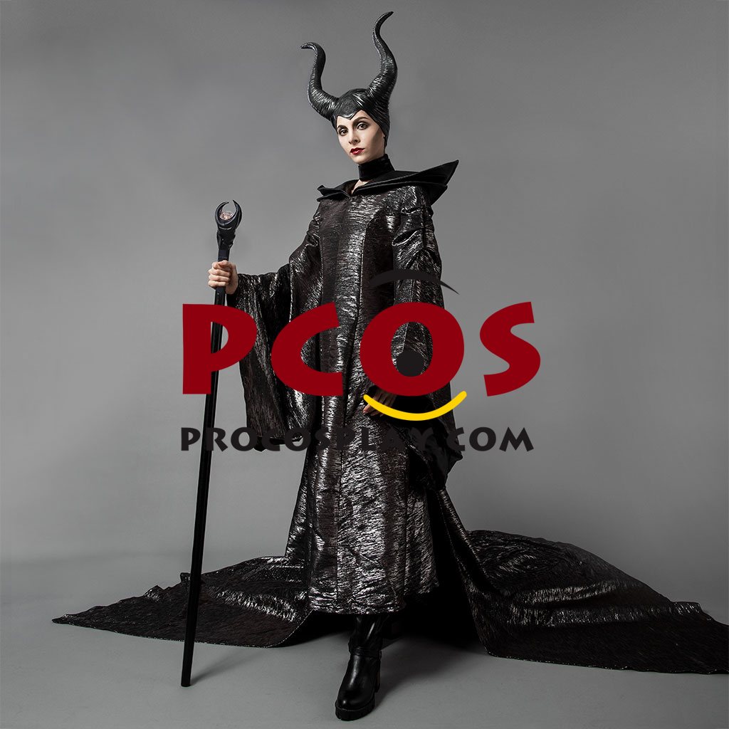 New Maleficent Cosplay Costume With Horns Hat mp002741