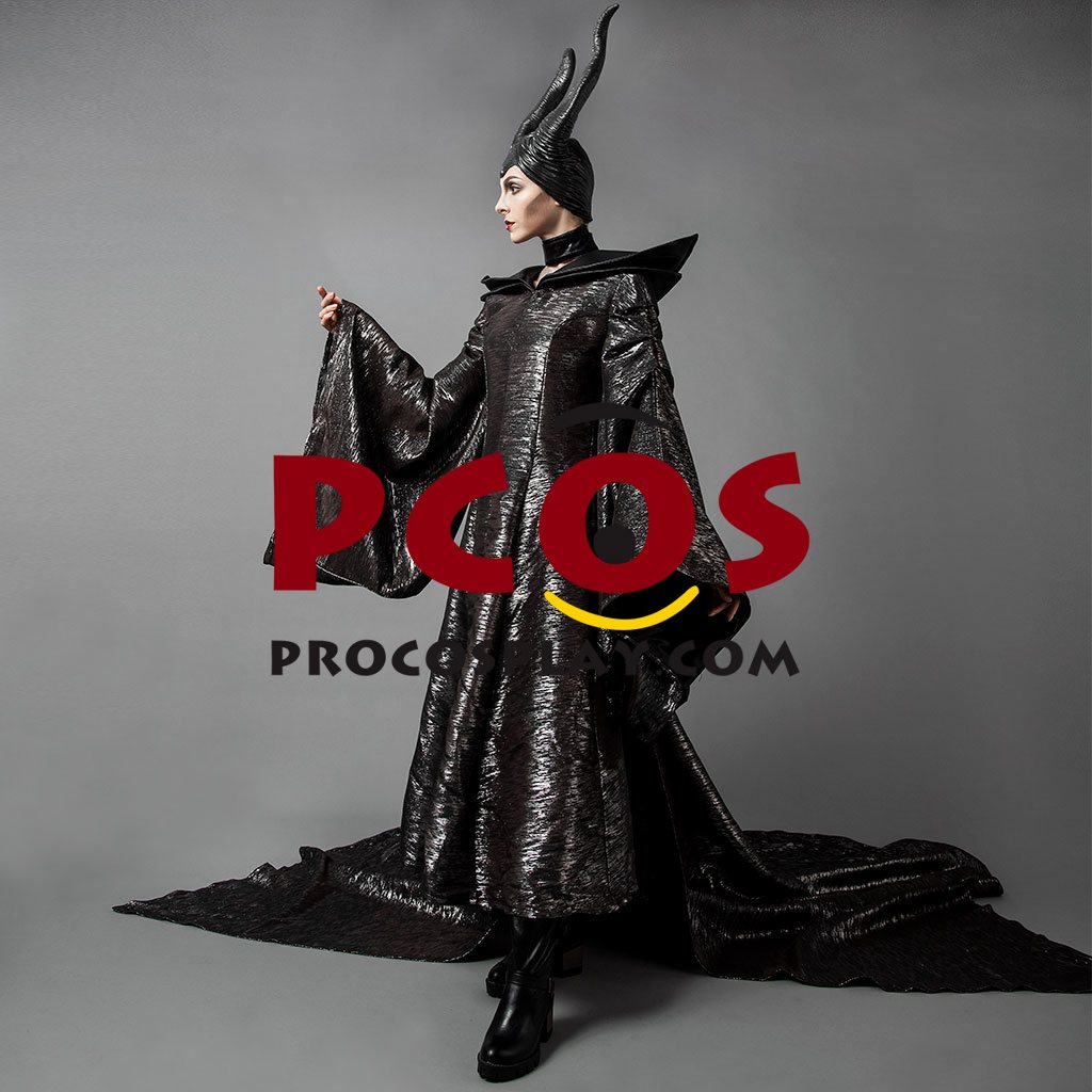 New Maleficent Cosplay Costume With Horns Hat mp002741