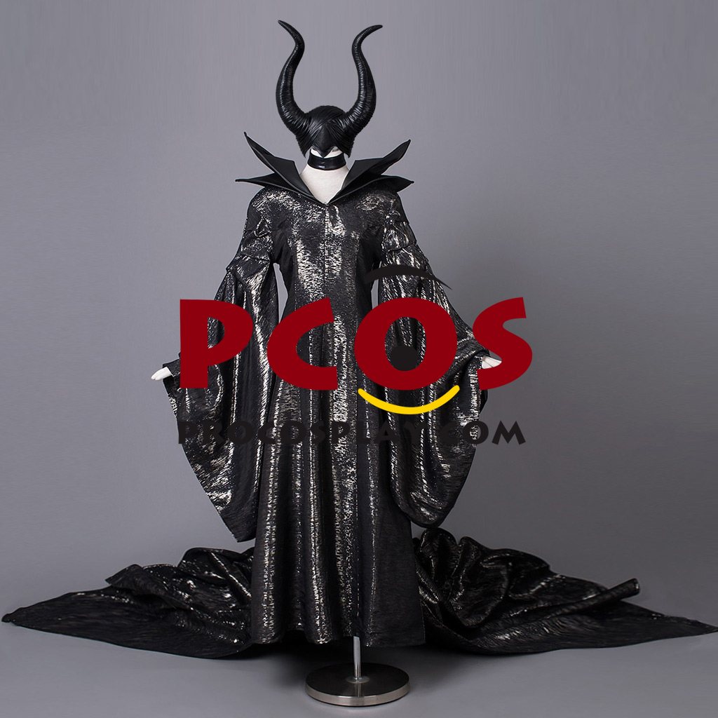 New Maleficent Cosplay Costume With Horns Hat mp002741