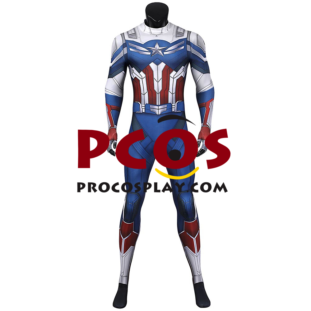 The Falcon and the Winter Soldier Sam Wilson New Captain America Cosplay Jumpsuit C00940
