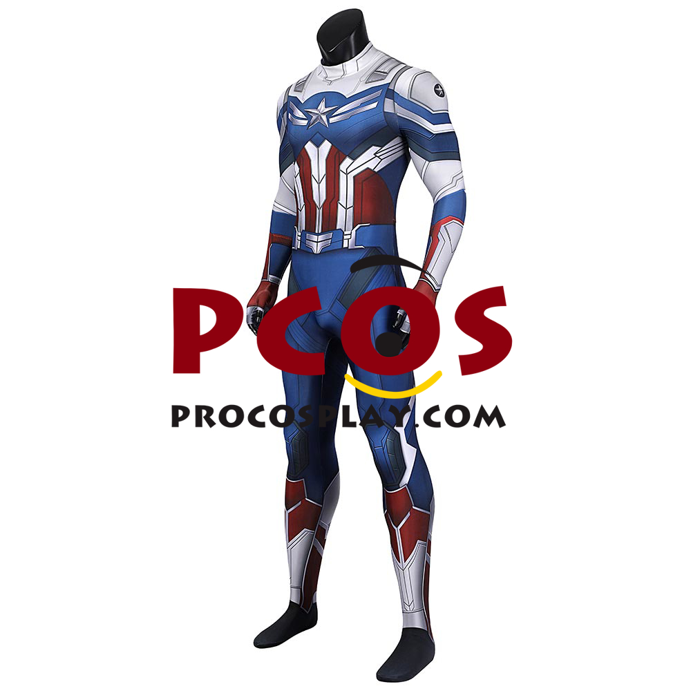 The Falcon and the Winter Soldier Sam Wilson New Captain America Cosplay Jumpsuit C00940