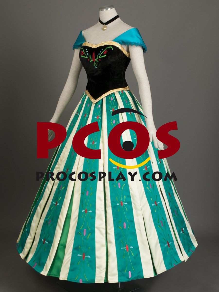 Frozen Anna Coronation Cosplay Costume mp001587