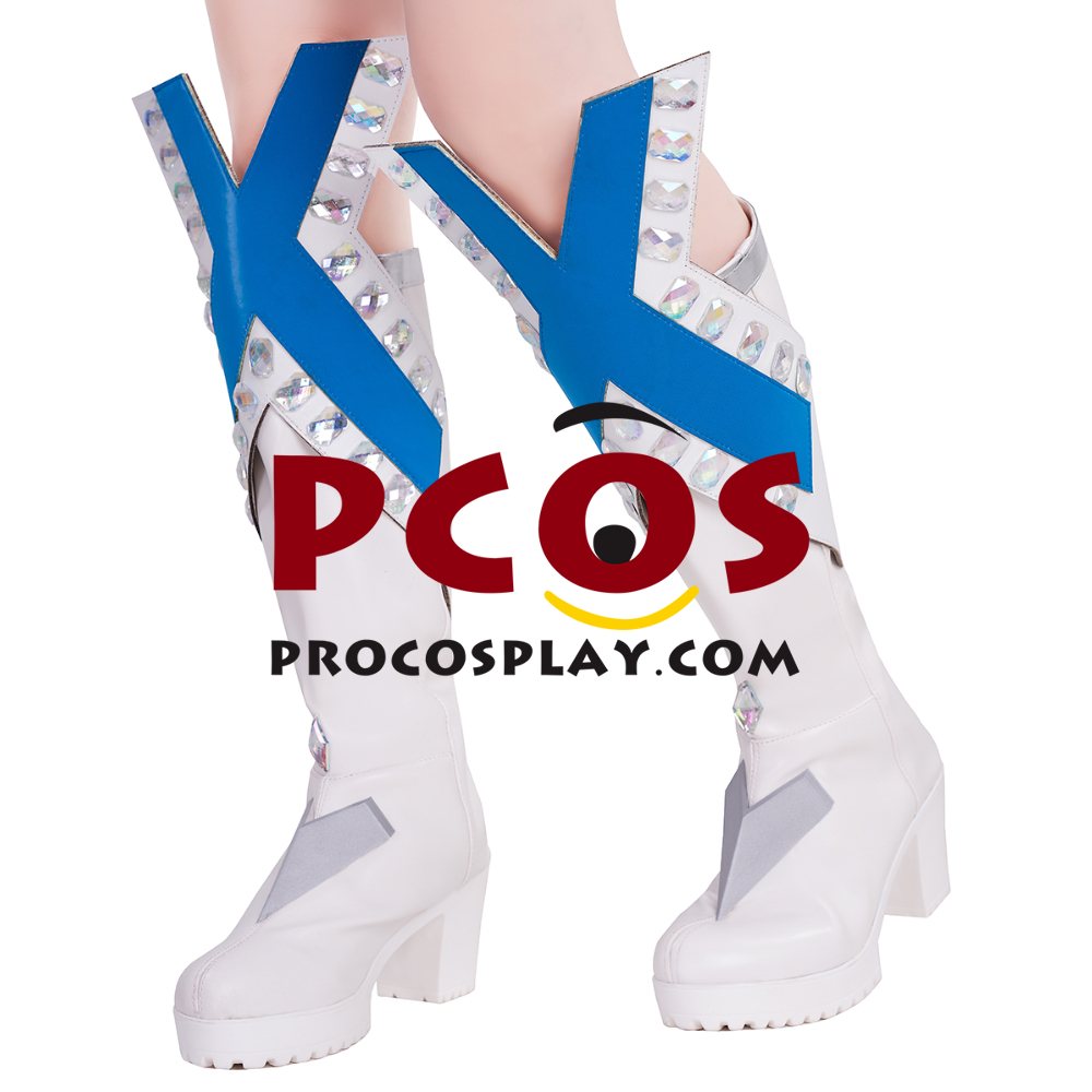 (image for) Game Rivals White Queen Emma Grace Frost Cosplay Boots C09436