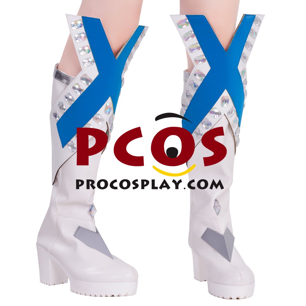 Game Rivals White Queen Emma Grace Frost Cosplay Boots C09436