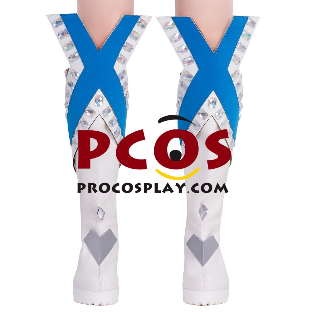 Game Rivals White Queen Emma Grace Frost Cosplay Boots C09436