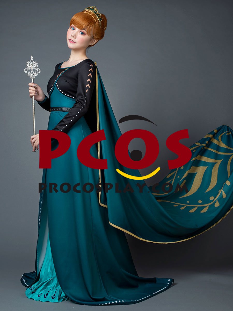 Frozen 2 Anna Princess Coronation Dress Cosplay Costume mp005933