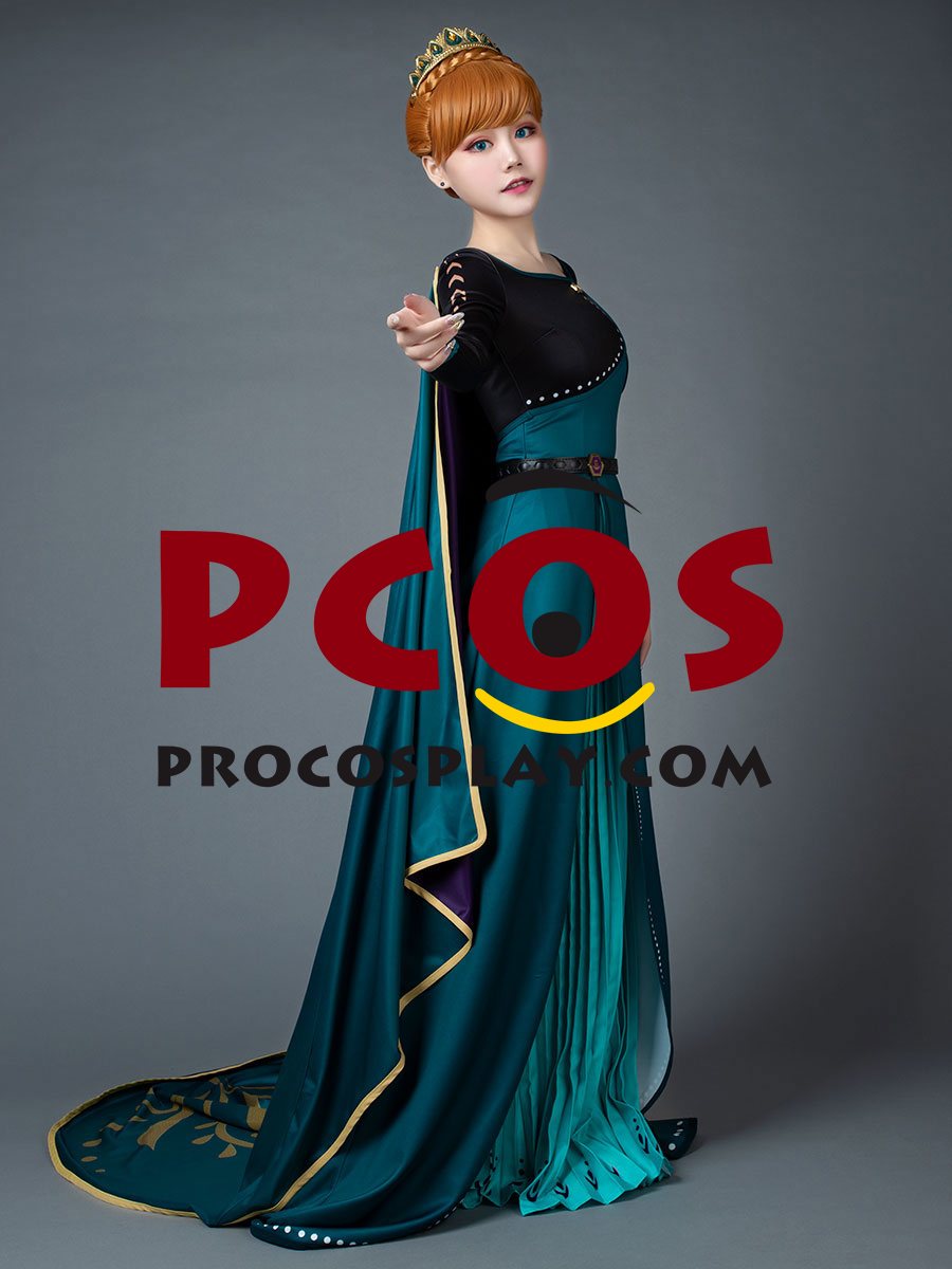 Frozen 2 Anna Princess Coronation Dress Cosplay Costume mp005933