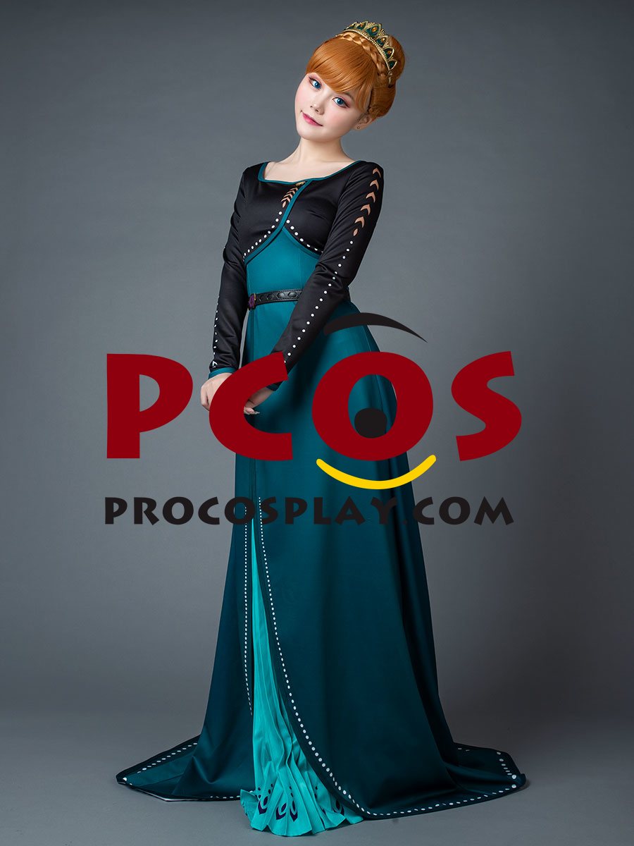 Frozen 2 Anna Princess Coronation Dress Cosplay Costume mp005933