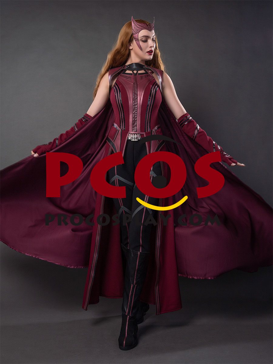 WandaVision Scarlet Witch Wanda Finale Cosplay Costume C00323 Knit Version