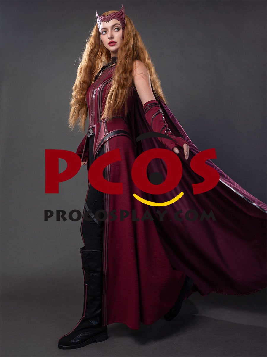 WandaVision Scarlet Witch Wanda Finale Cosplay Costume C00323 Knit Version