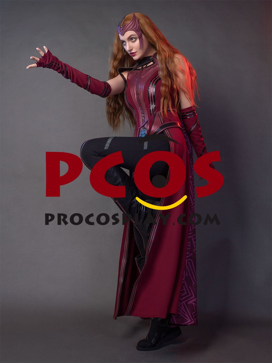 WandaVision Scarlet Witch Wanda Finale Cosplay Costume C00323 Knit Version