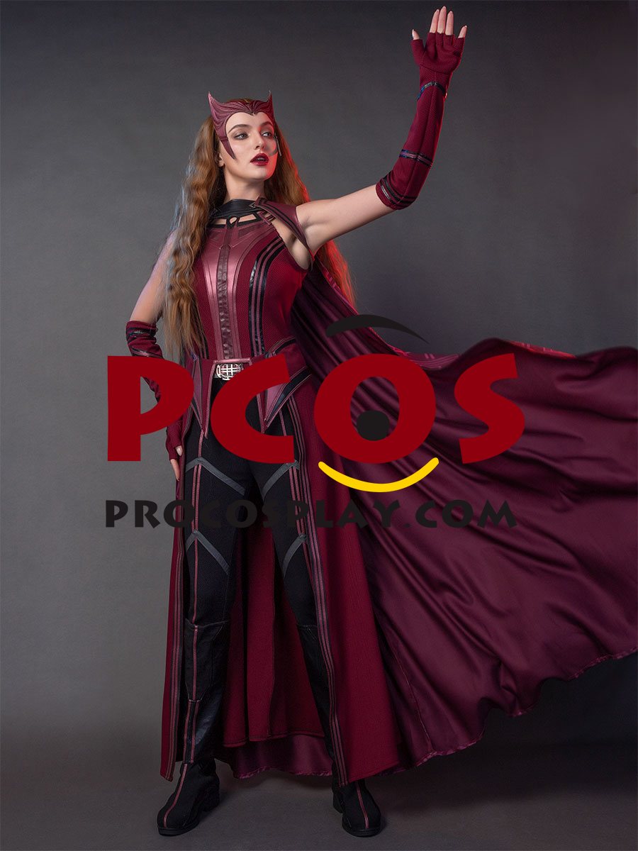 WandaVision Scarlet Witch Wanda Finale Cosplay Costume C00323 Knit Version
