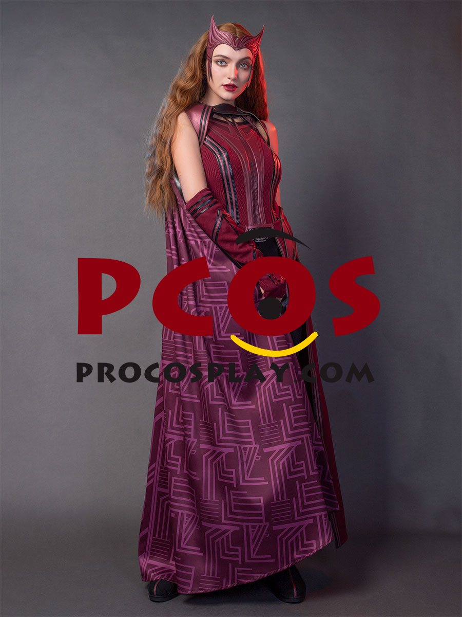 WandaVision Scarlet Witch Wanda Finale Cosplay Costume C00323 Knit Version