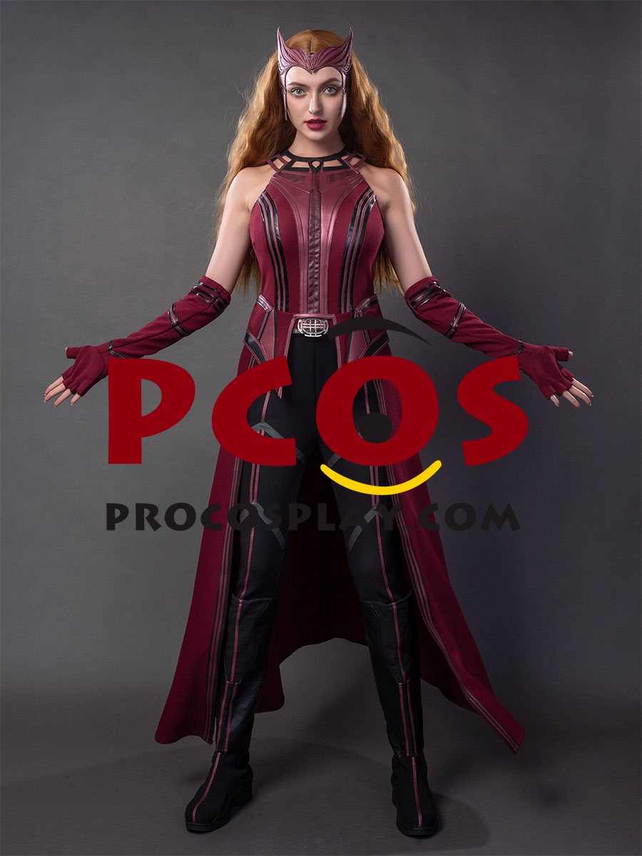 WandaVision Scarlet Witch Wanda Finale Cosplay Costume C00323 Knit Version