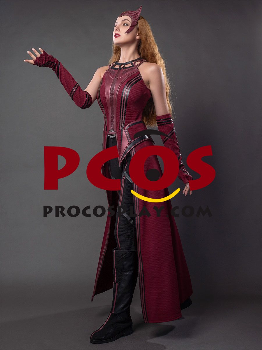 WandaVision Scarlet Witch Wanda Finale Cosplay Costume C00323 Knit Version
