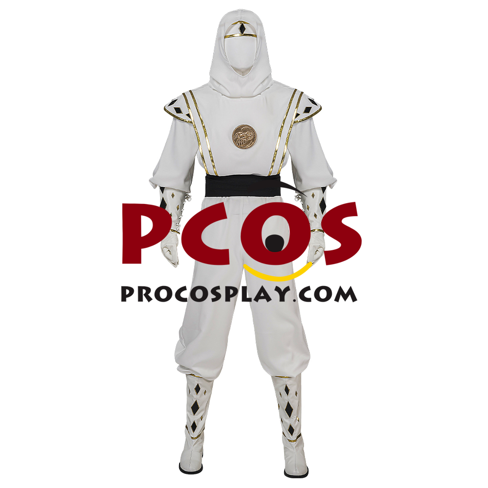Movie Mighty Morphin Power Rangers Tommy Oliver White Ranger Ninja Cosplay Costume C08026 (image for) Movie Mighty Morphin Power Rangers Tommy Oliver White Ranger Ninja Cosplay Costume C08026