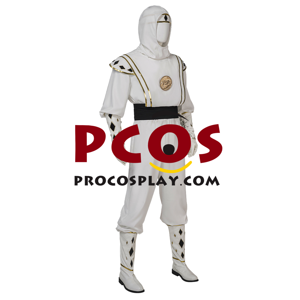 Movie Mighty Morphin Power Rangers Tommy Oliver White Ranger Ninja Cosplay Costume C08026