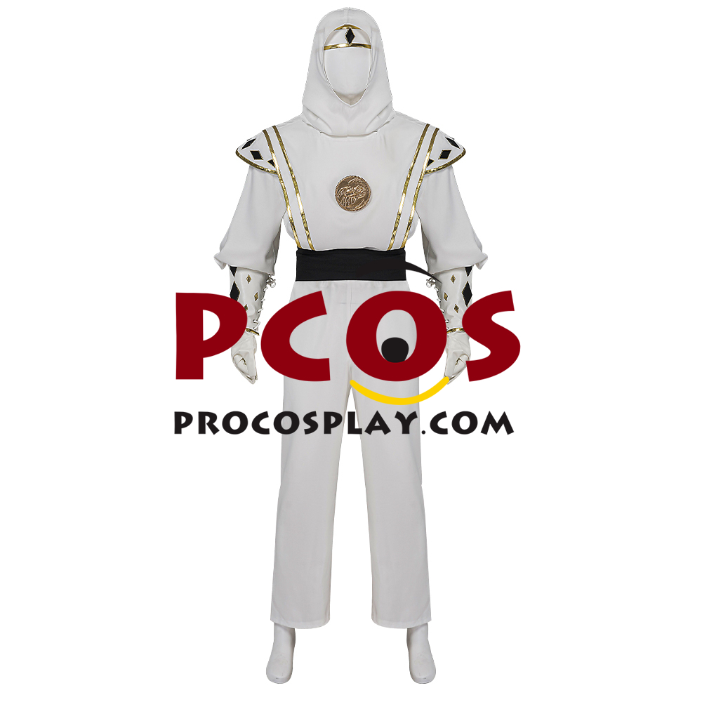 Movie Mighty Morphin Power Rangers Tommy Oliver White Ranger Ninja Cosplay Costume C08026