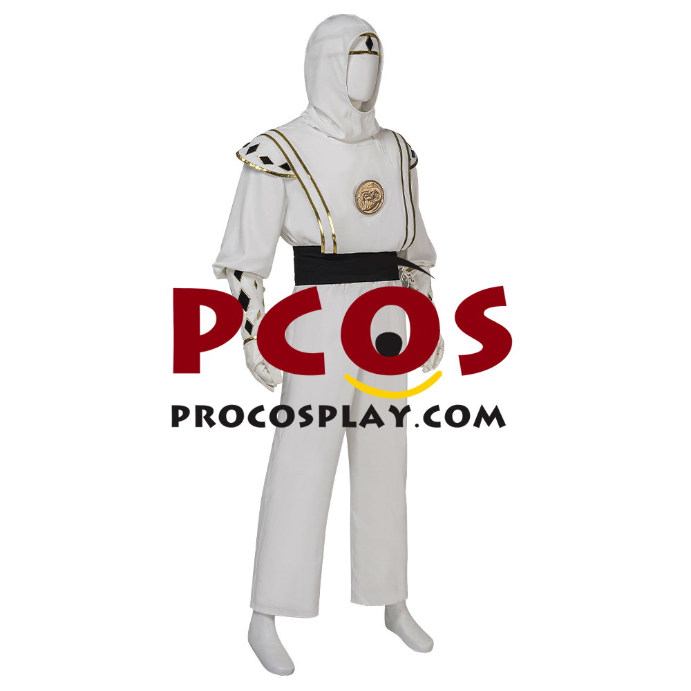Movie Mighty Morphin Power Rangers Tommy Oliver White Ranger Ninja Cosplay Costume C08026