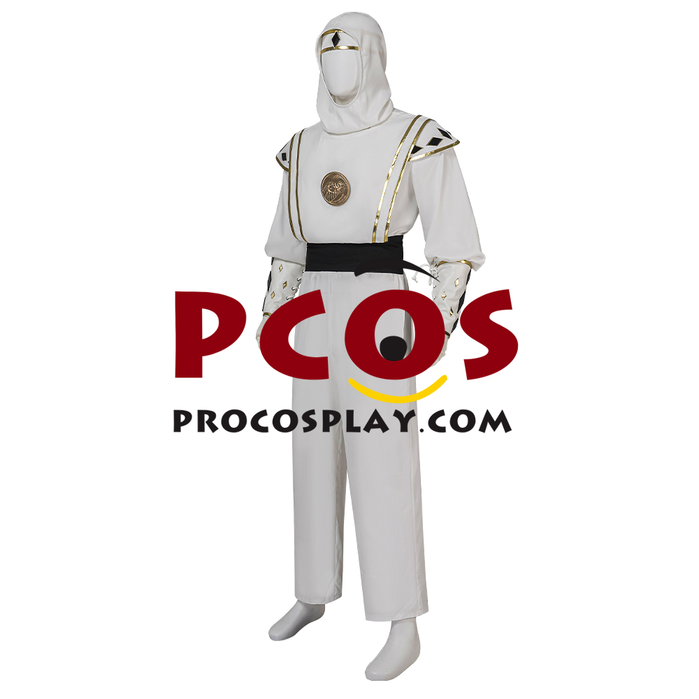 Movie Mighty Morphin Power Rangers Tommy Oliver White Ranger Ninja Cosplay Costume C08026