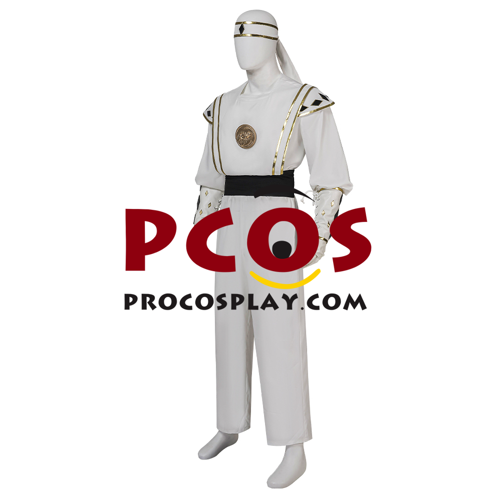 Movie Mighty Morphin Power Rangers Tommy Oliver White Ranger Ninja Cosplay Costume C08026