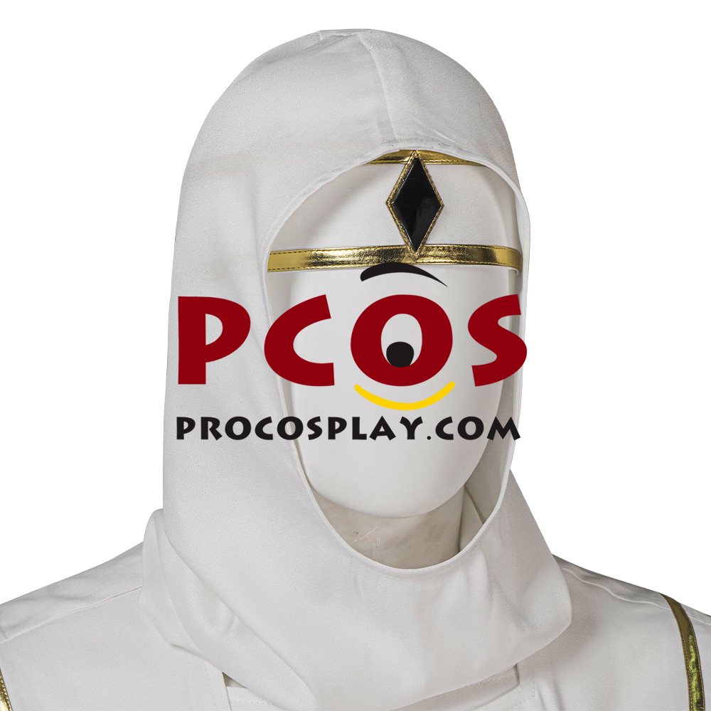 Movie Mighty Morphin Power Rangers Tommy Oliver White Ranger Ninja Cosplay Costume C08026
