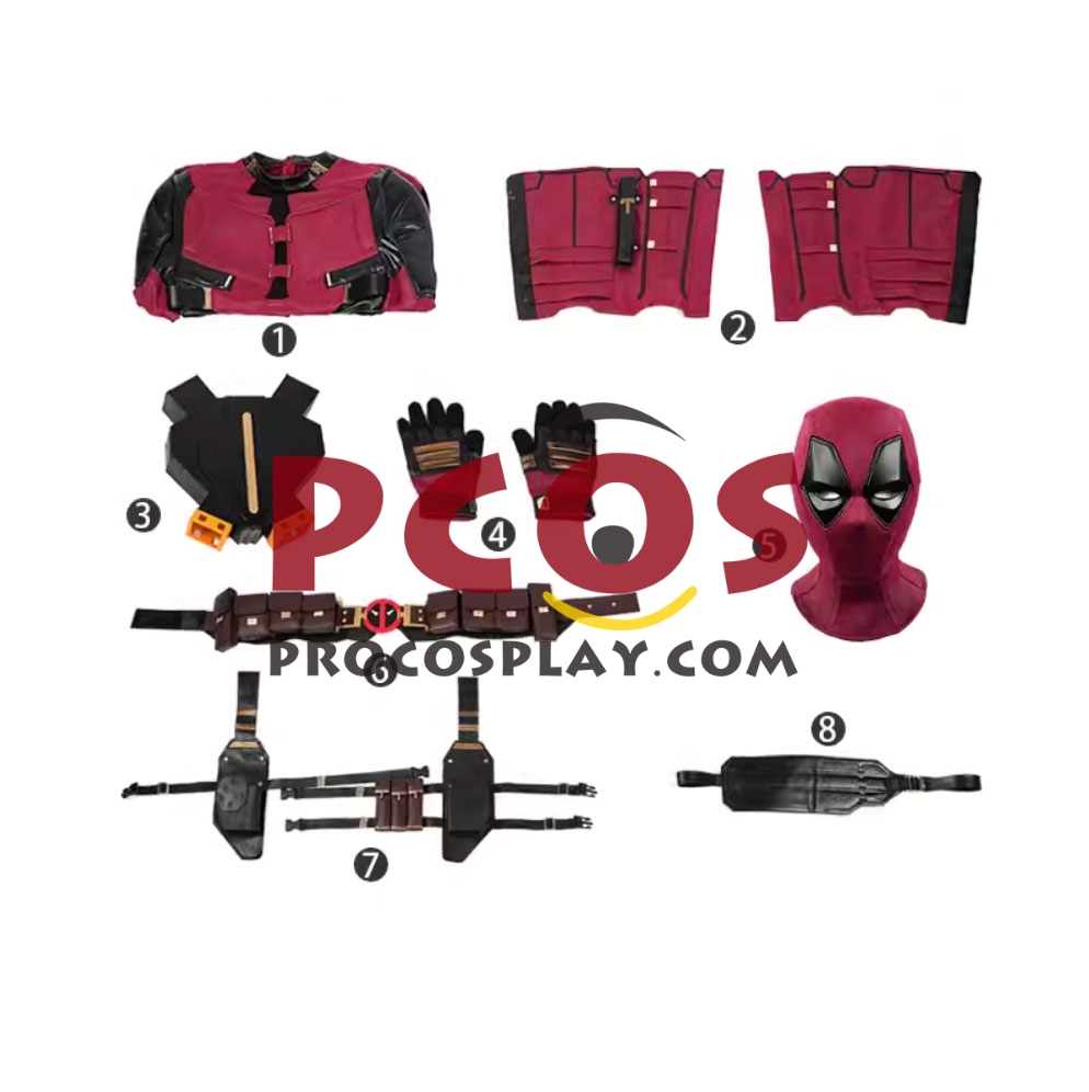 Ready to Ship Deadpool 3 Deadpool & Wolverine Wade Wilson Cosplay Costume C09055