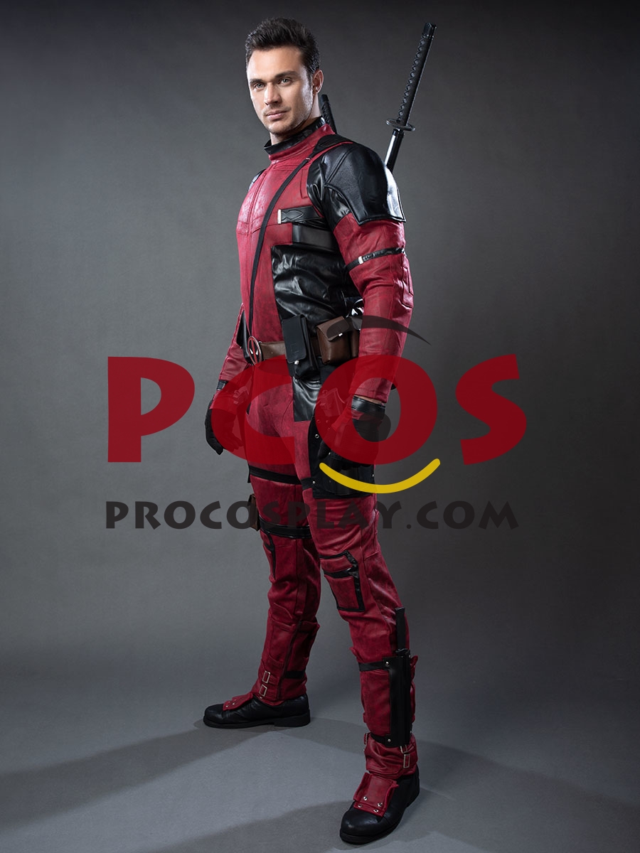 Ready to Ship Deadpool 2 Wade Wilson Cosplay Costume Pleather Version mp003992