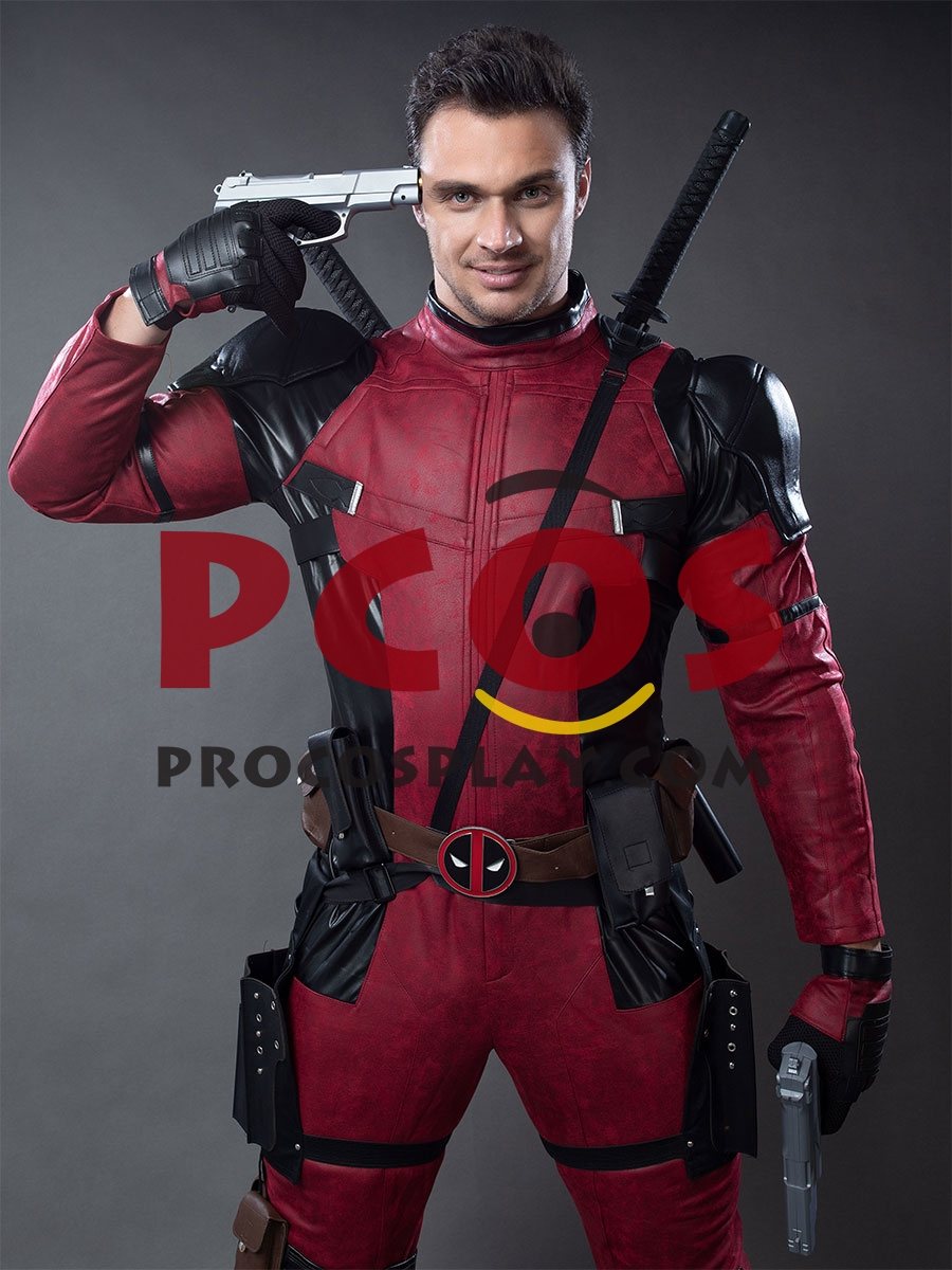 Ready to Ship Deadpool 2 Wade Wilson Cosplay Costume Pleather Version mp003992
