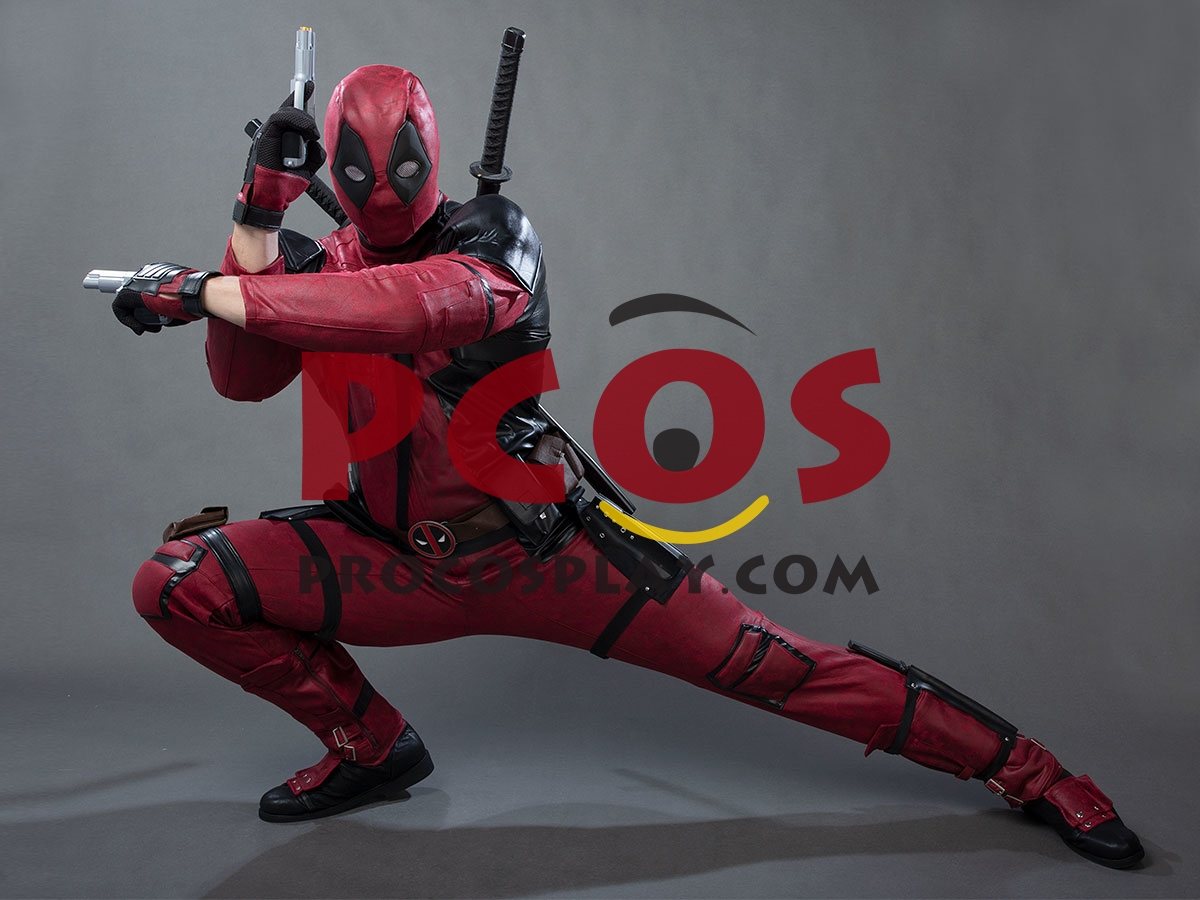 Ready to Ship Deadpool 2 Wade Wilson Cosplay Costume Pleather Version mp003992
