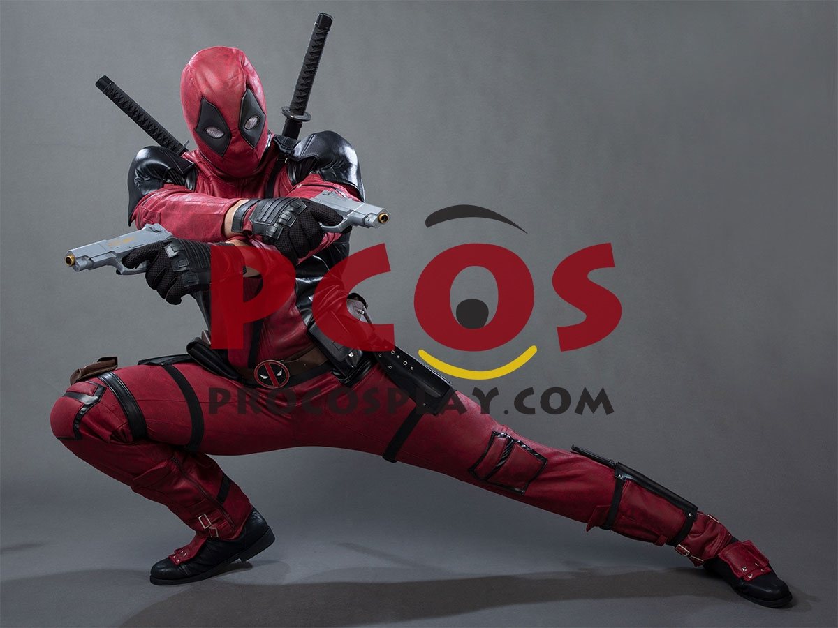 Ready to Ship Deadpool 2 Wade Wilson Cosplay Costume Pleather Version mp003992