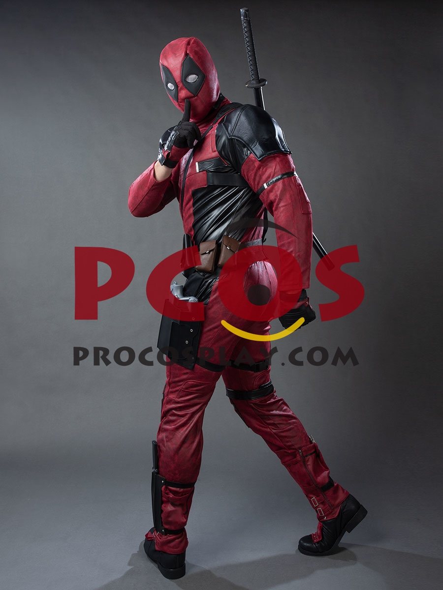 Ready to Ship Deadpool 2 Wade Wilson Cosplay Costume Pleather Version mp003992