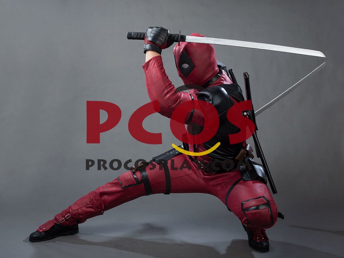Ready to Ship Deadpool 2 Wade Wilson Cosplay Costume Pleather Version mp003992