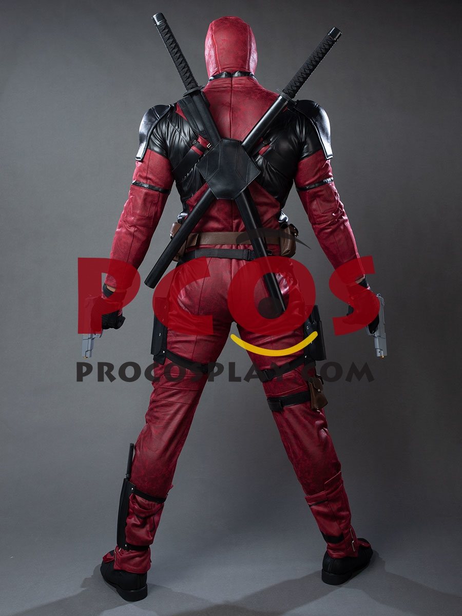 Ready to Ship Deadpool 2 Wade Wilson Cosplay Costume Pleather Version mp003992