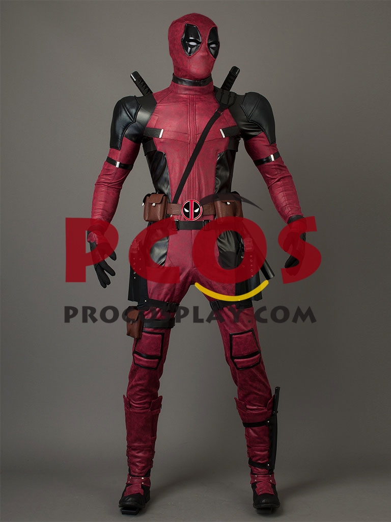 Ready to Ship Deadpool 2 Wade Wilson Cosplay Costume Pleather Version mp003992