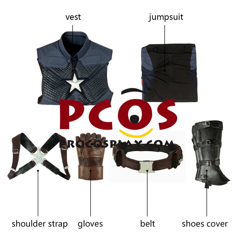 Endgame Captain America Steve Rogers Cosplay Costume Specials Version C00756